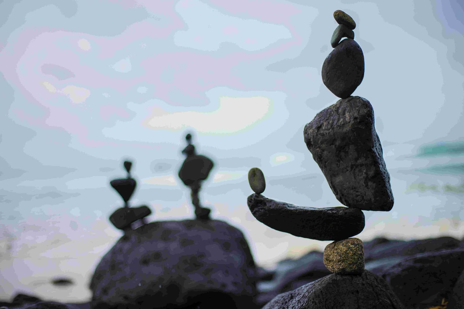 Stacked stones symbolizing balance